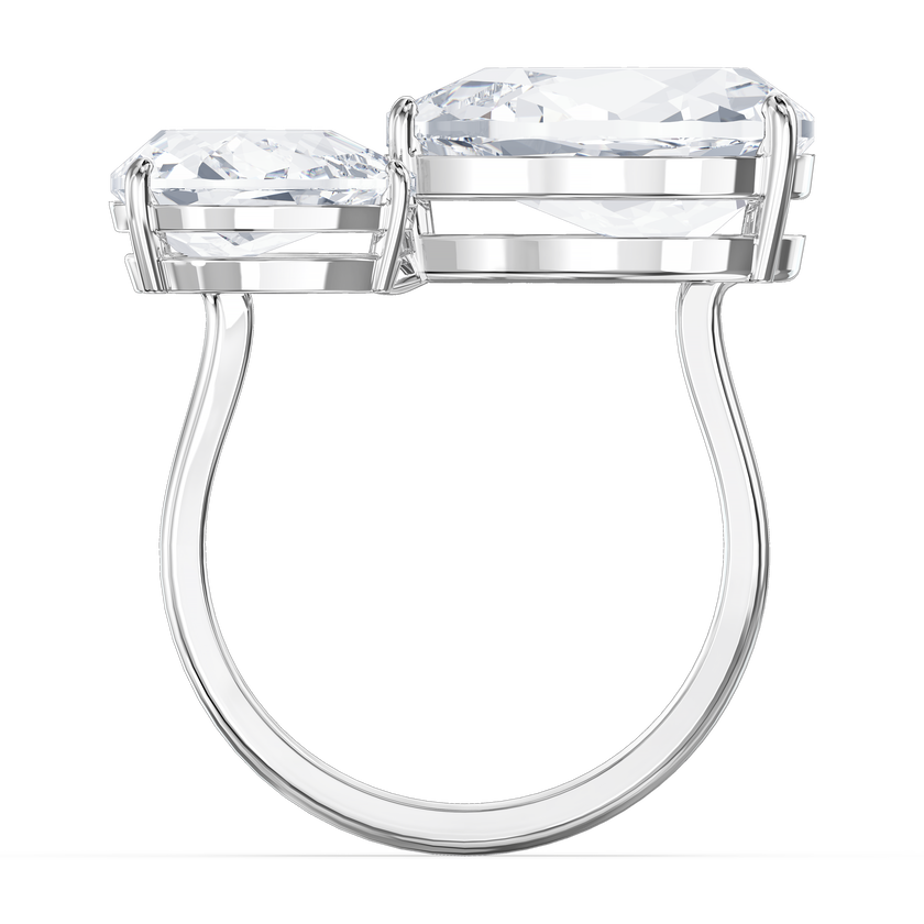 swarovski millenia cocktail ring  pear cut crystals  white  rhodium plated